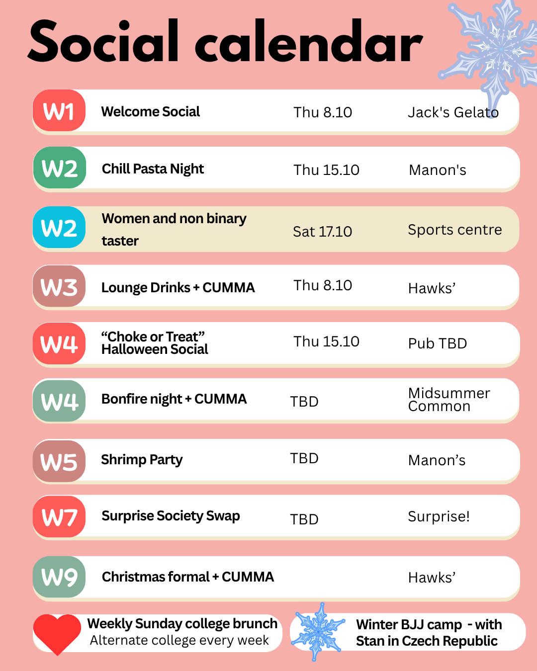 Michaelmas Term 2026 Events